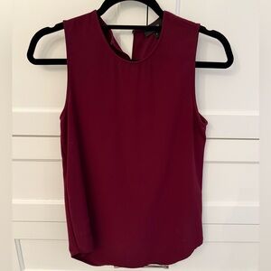 Theory Sleeveless Burgundy Blouse Size P